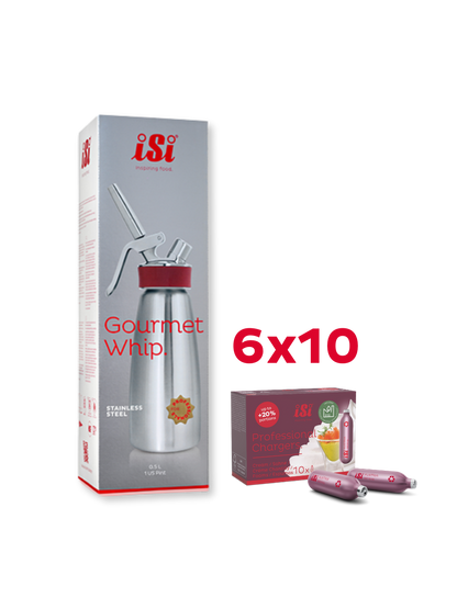 Gourmet Whip inkl. 60 Professional Chargers