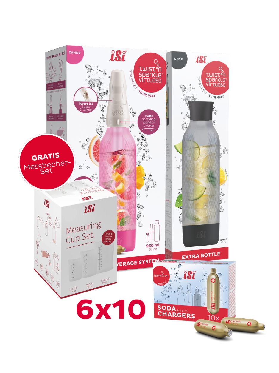 Twist'n Sparkle Virtuoso inkl. Zusatzflasche und 6x10 Soda Chargers