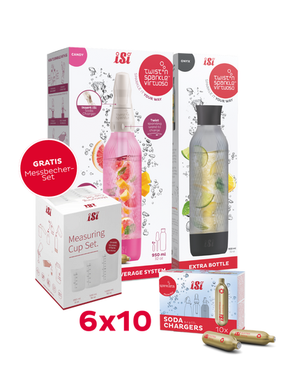 Twist'n Sparkle Virtuoso inkl. Zusatzflasche und 6x10 Soda Chargers