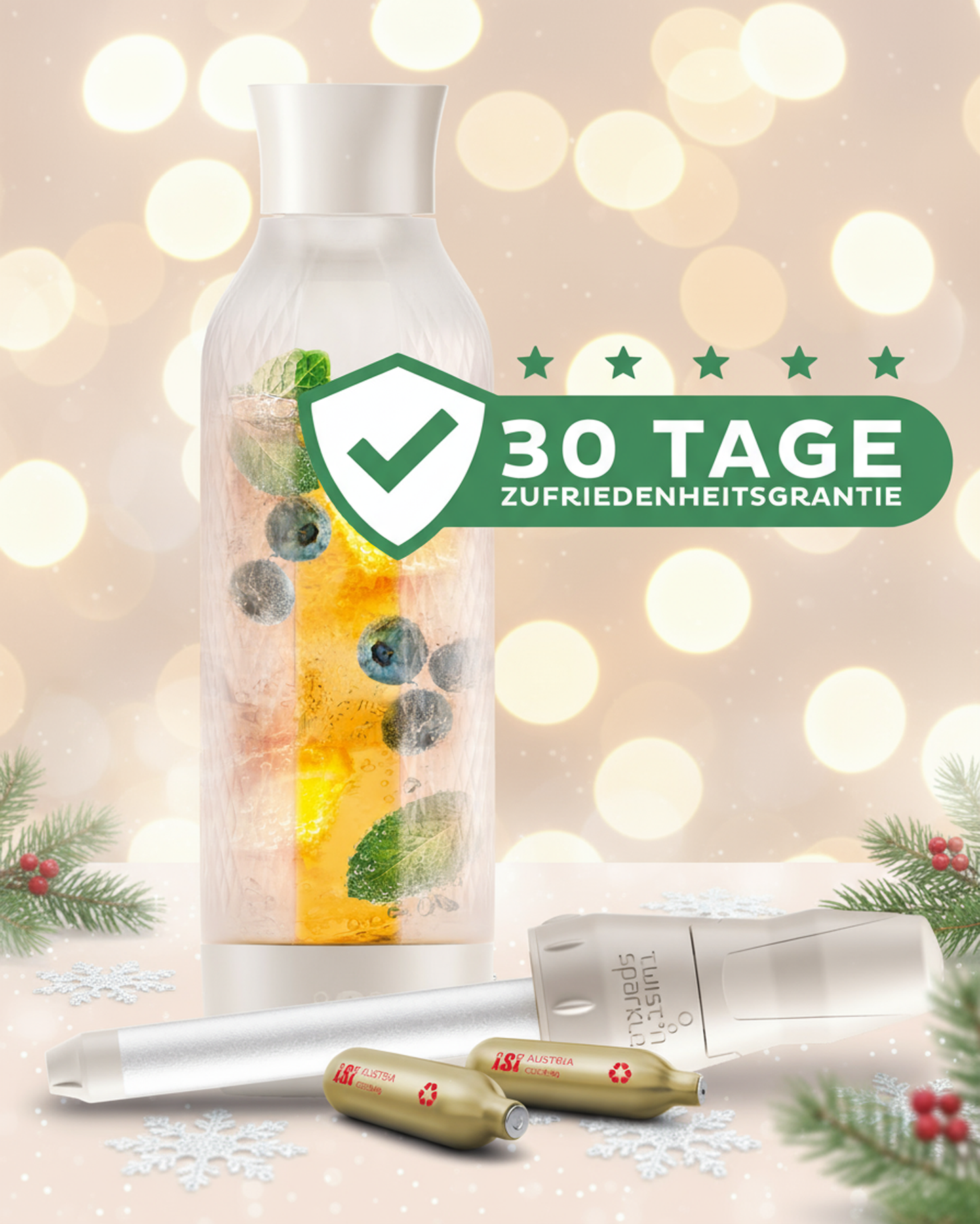 Twist'n Sparkle Virtuoso inkl. Zusatzflasche und 6x10 Soda Chargers