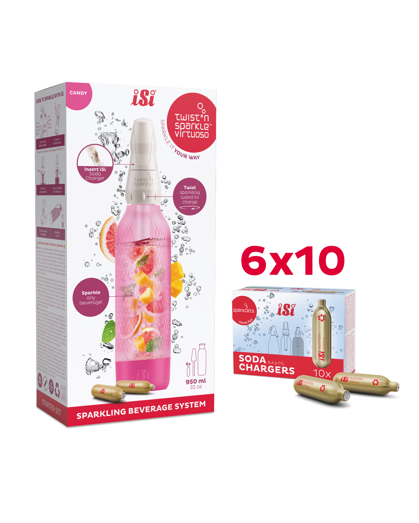 Twist'n Sparkle Virtuoso inkl. 60 Soda Chargers