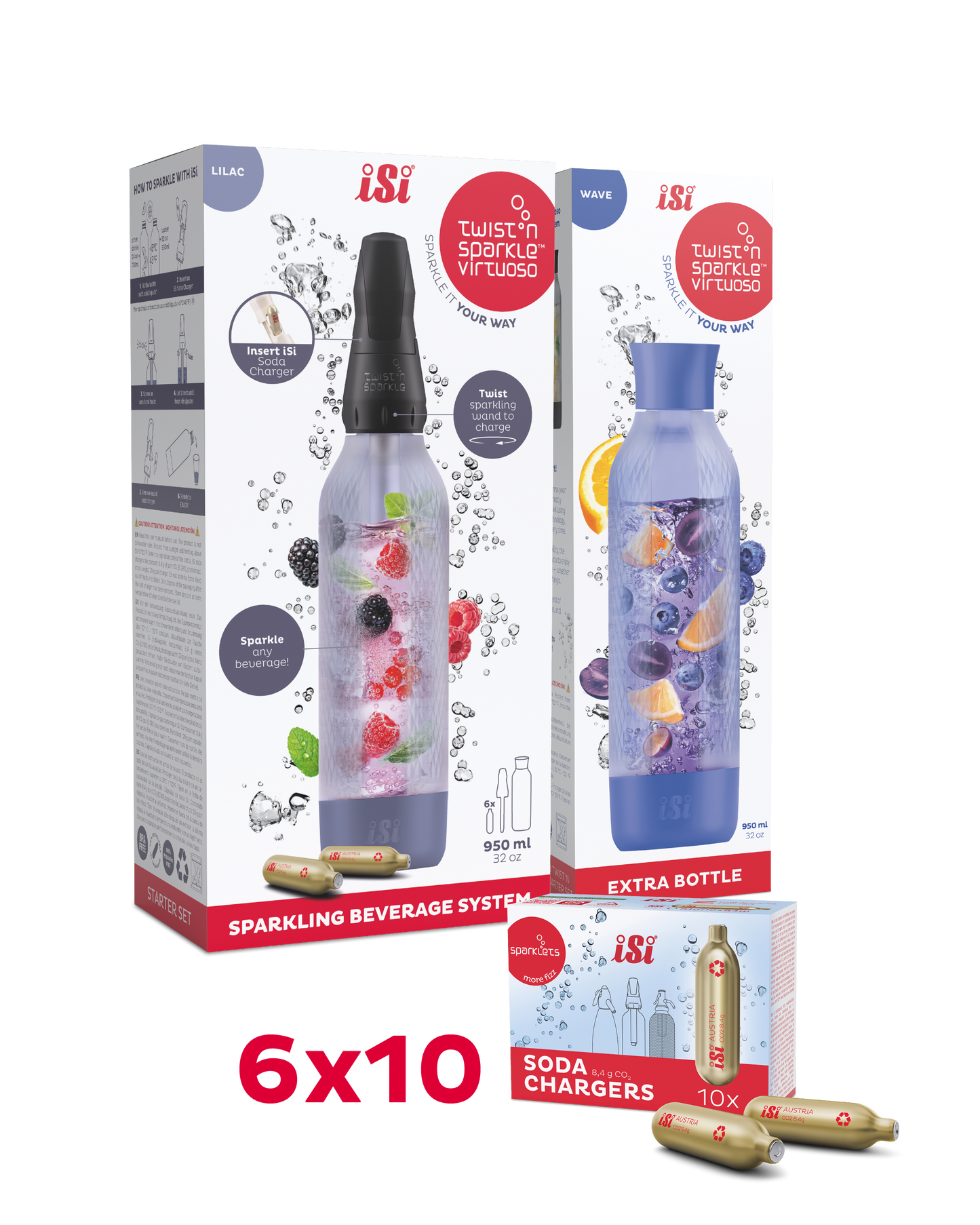 Twist'n Sparkle Virtuoso inkl. Zusatzflasche und 6x10 Soda Chargers