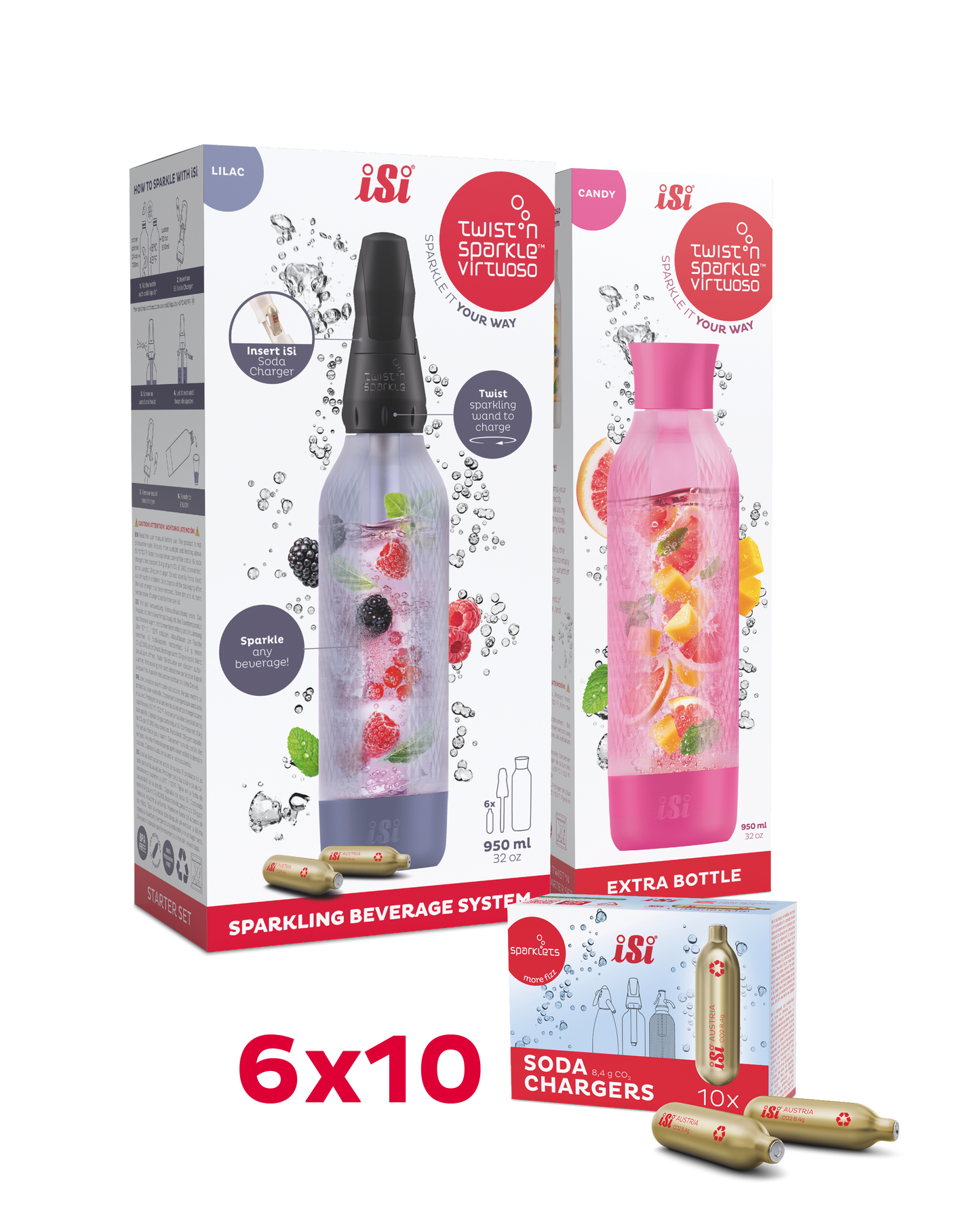 Twist'n Sparkle Virtuoso inkl. Zusatzflasche und 6x10 Soda Chargers