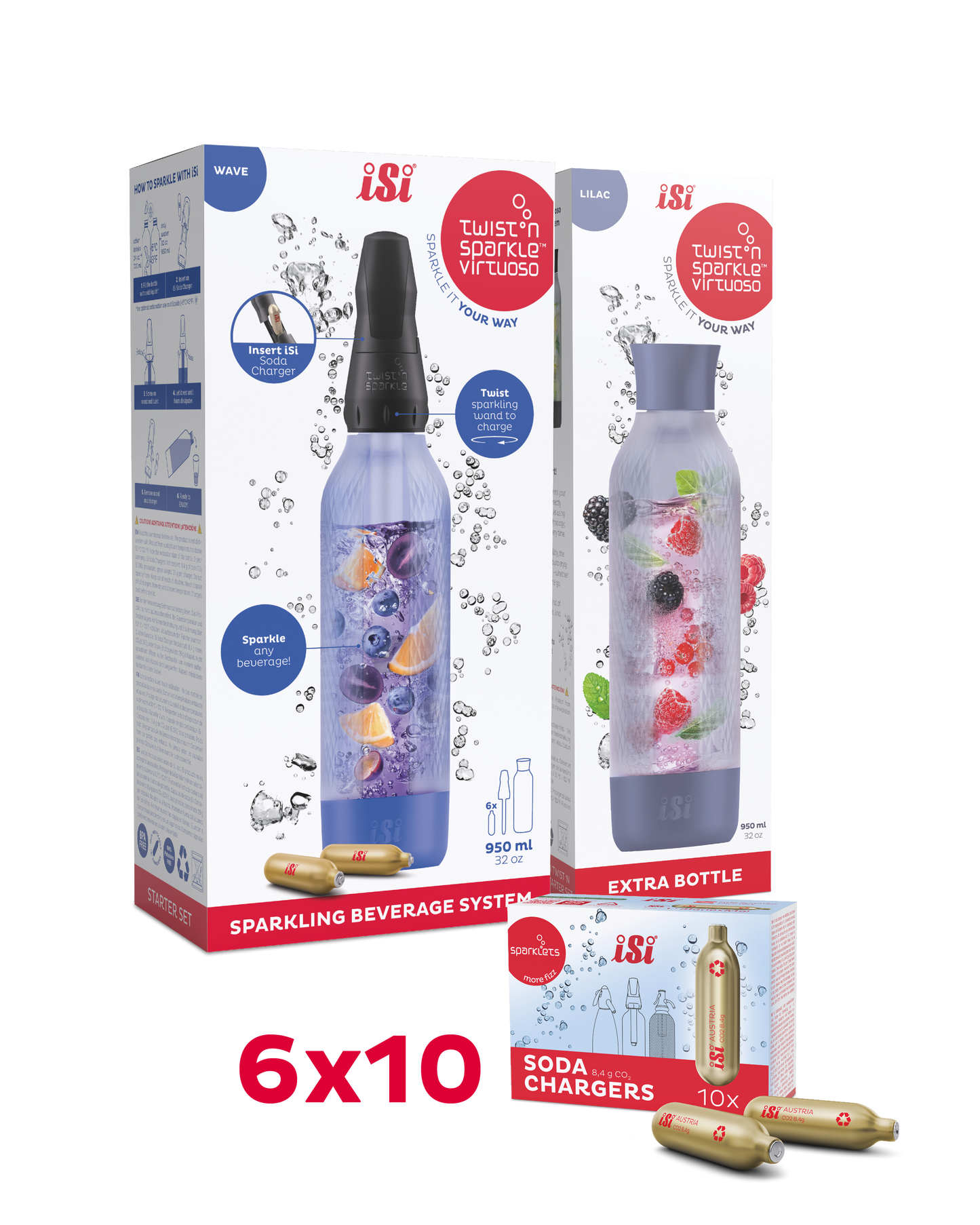 Twist'n Sparkle Virtuoso inkl. Zusatzflasche und 6x10 Soda Chargers