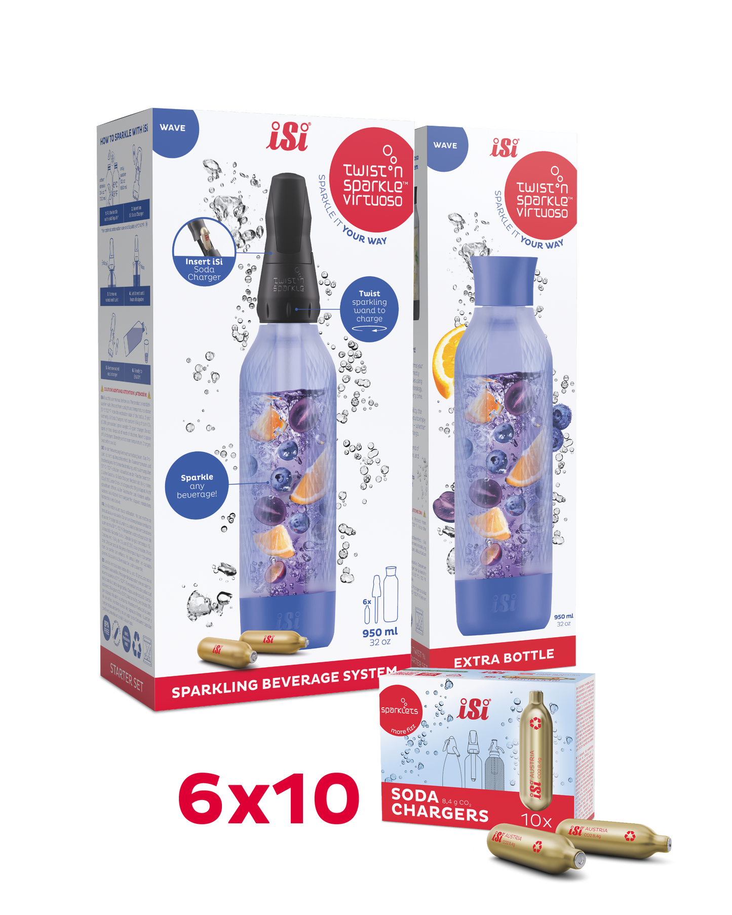 Twist'n Sparkle Virtuoso inkl. Zusatzflasche und 6x10 Soda Chargers
